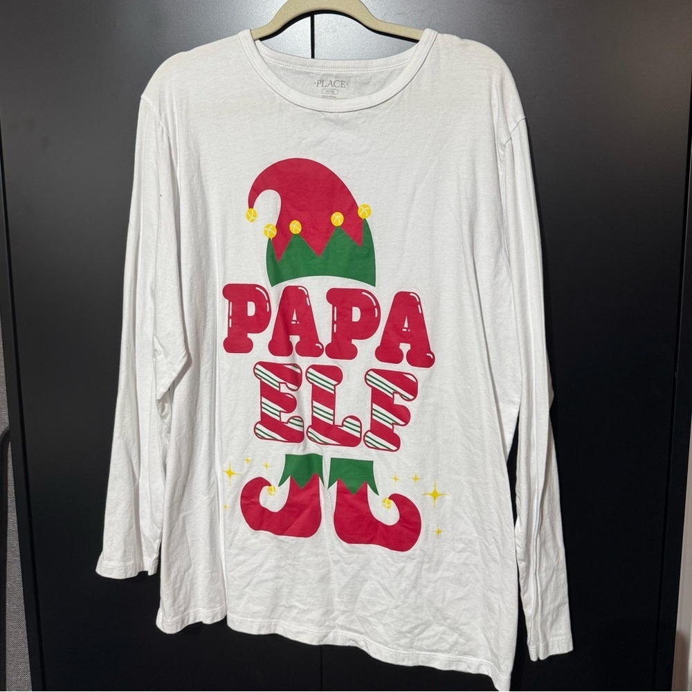 Men’s size XL | White Long Sleeve | Papa Elf' | Christmas